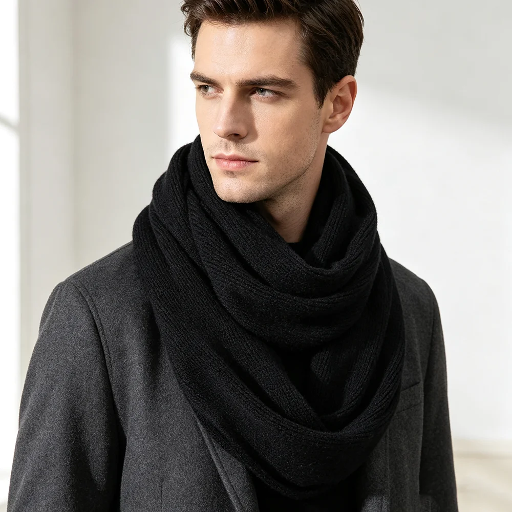 Sciarpa da uomo in maglia a co - Infinity Scarf Knit recensione e prezzo