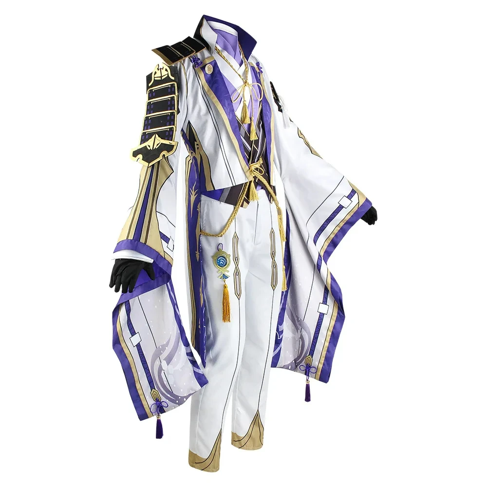 Disfraz de Genshin Impact para hombre y mujer, traje de Cosplay con peluca, uniforme para fiesta de Halloween