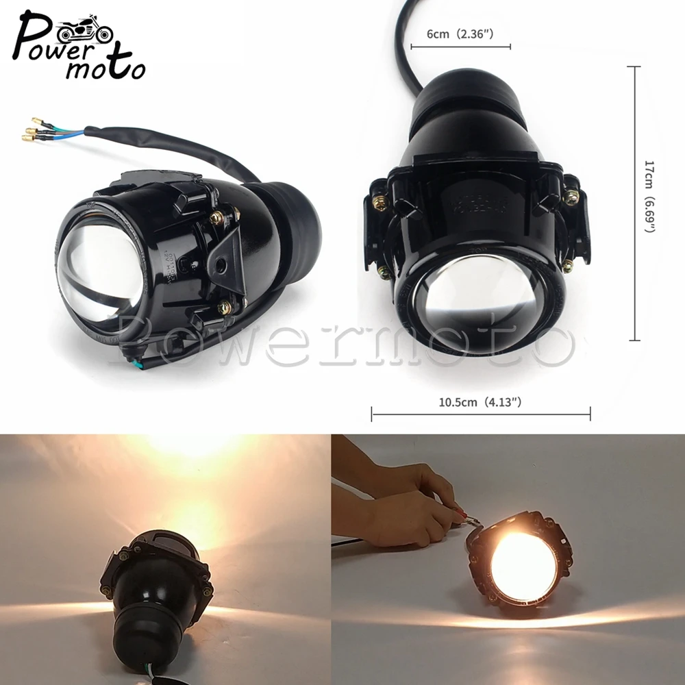 For Honda Suzuki Bobber CB Dirt Bike Motorcycle Hi/Lo Beam 12V 55W T10 Bulb Street Naked Bike Head Light Front Headlamp Lights