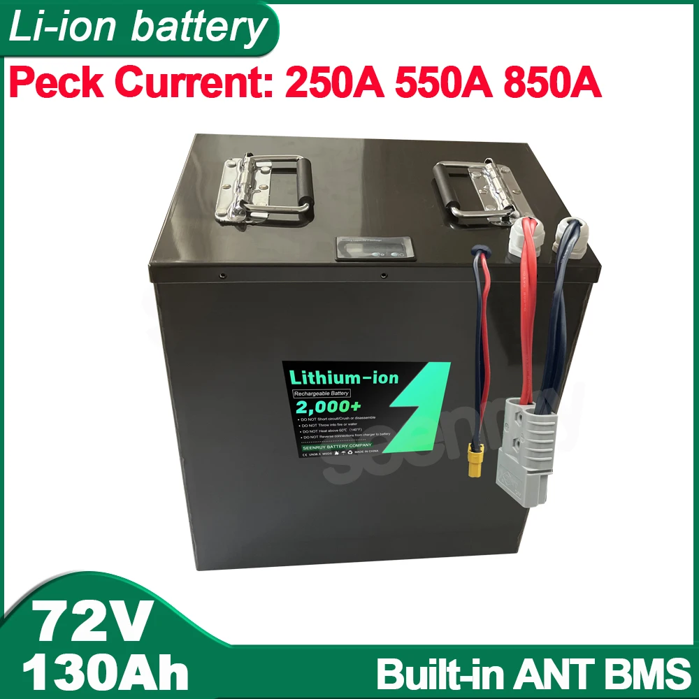 

SEENRUY 72V 130Ah Li-ion With 850A BMS Lithium Polymer Battery Perfect For 24KW Industrial Equipment Motor Motorcycle