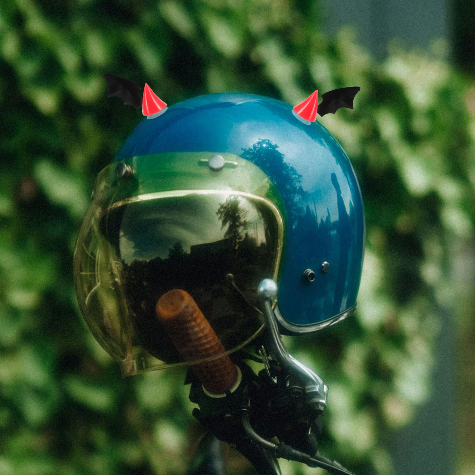 

4pcs Horns Wings Accessories Cat Ears Suction Cup Decorations Motorcycle Bicycle Attachments Bike Headgear Adhesive
