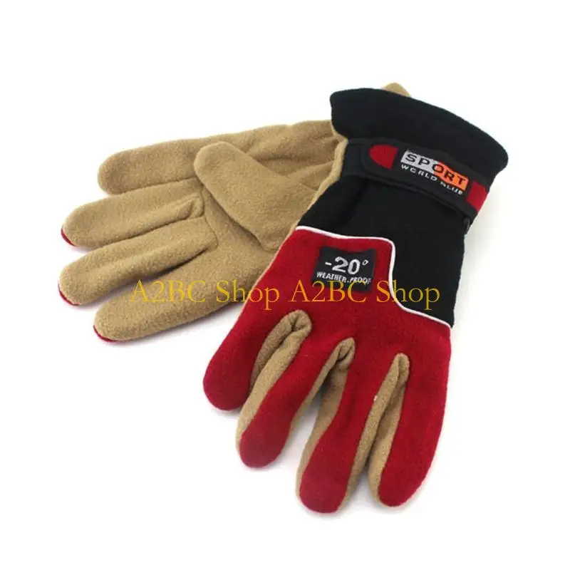 

A2BC Soft Fleece Thermal Warm Winter Snowboard Ski Gloves Ladies Mens Windproof