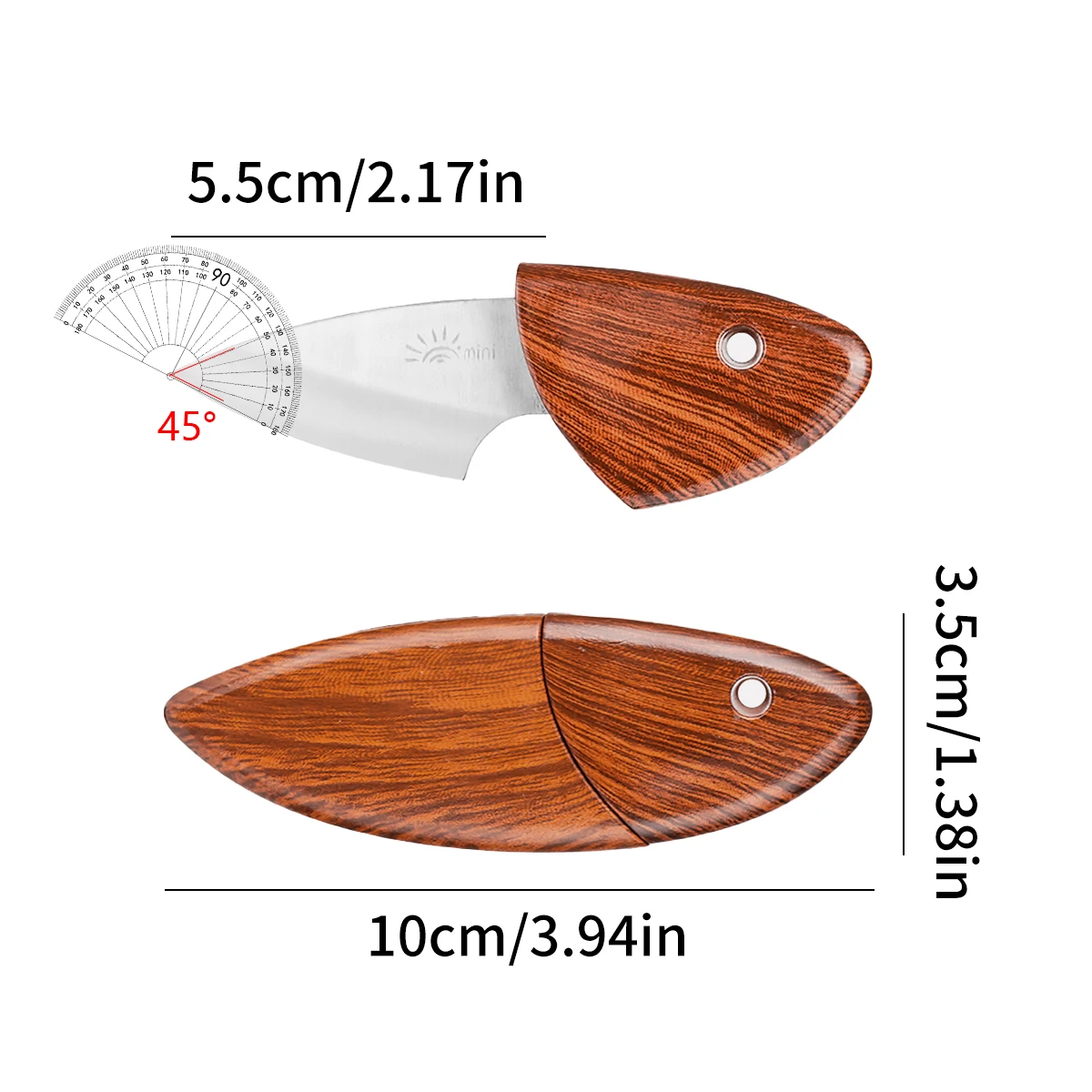 2 Mini Multi-Functional Keychain Knives, Fruit Knives, Package Opening Knives, Camping Portable Knives