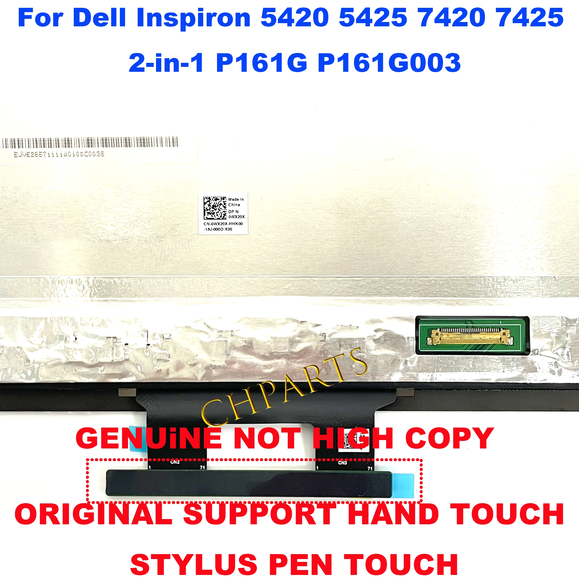 Imagem -04 - Fhd Mais para Dell Inspiron 7425 2-em1 P161g P161g003 Lcd Montagem de Substituição da Tela de Toque sem Moldura Display 14