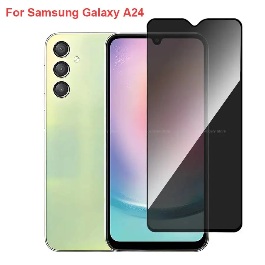 

For Samsung Galaxy A24 Anti Spy Privacy Tempered Glass Protector Compatible For Galaxya24 Full Cover Screen Phone Film