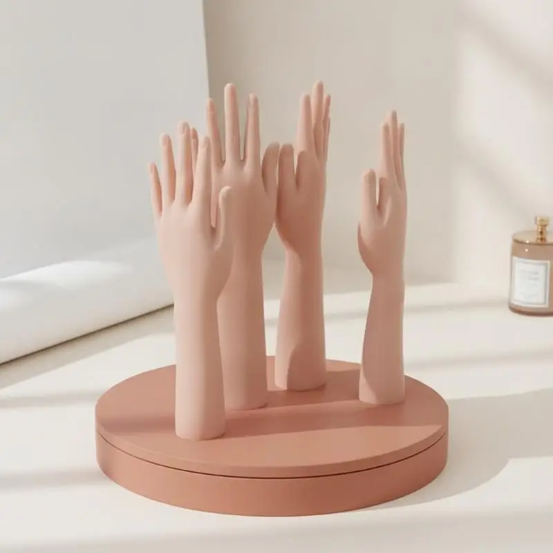 Realistic Silicone Material Female Hands Model Lifelike Silicone Female Hand Foot Mannequin For Hand Art Jewelry Display