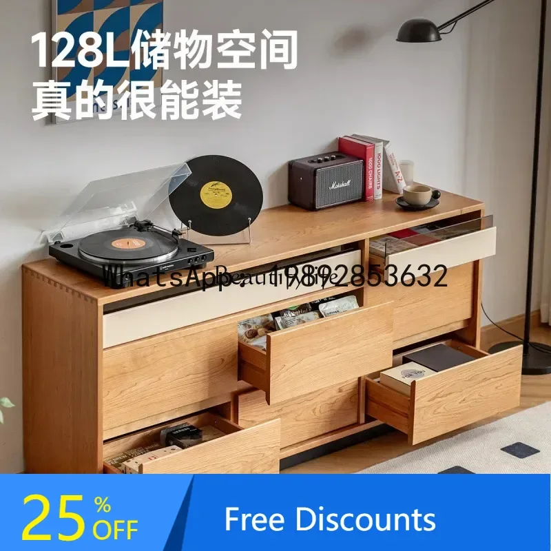 

HH2 jj LNordic solid wood retro style home bedroom living room storage cabinet