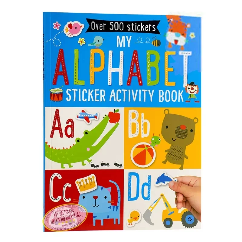 

New Hot My Alphabet Sticker Activity Book Baby English Letter Cognitive Sticker Books