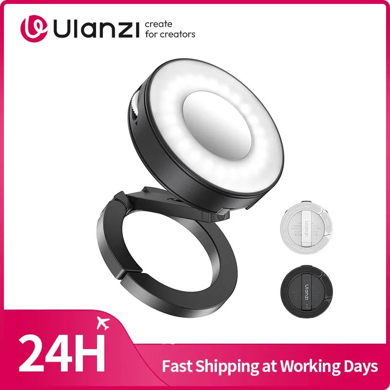 

Ulanzi ML05 MagLock Fill Light Bi-color Video Light Desktop Stand for iPhone 17 16 15 IOS Android for Vlog Livestreaming