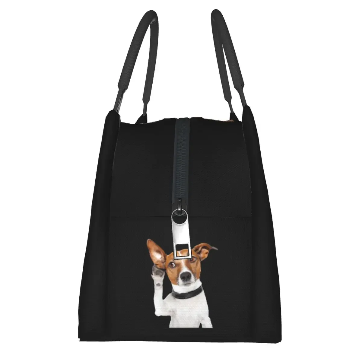 Jack Russell Terrier Dog Funny Lunch Bags isolato Bento Box Portable Lunch Tote borse da Picnic riutilizzabili per la scuola dei bambini della donna