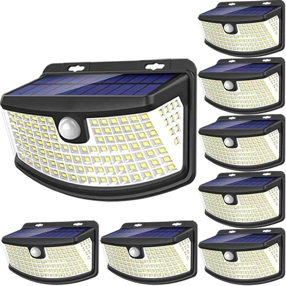 8/6/4 Packs Solar Motion Sensor Lights 120 LEDs With Reflector, 270° Wide Angle, IP65 Waterproof, Ideal For Outdoor Stairs, Yard, Pathway, Fence, Front Door, Garage, Deck, 18 Hours Continuous Lighting For Commercial Spaces (Malls, Hotels, Libraries) view 4