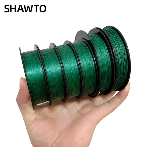 Shawto 150M 300M 1000M 8 Strands Braided Line 10-150LB Multifilament PE Fishing Line Super Strong for Salt Freshwater Fishing
