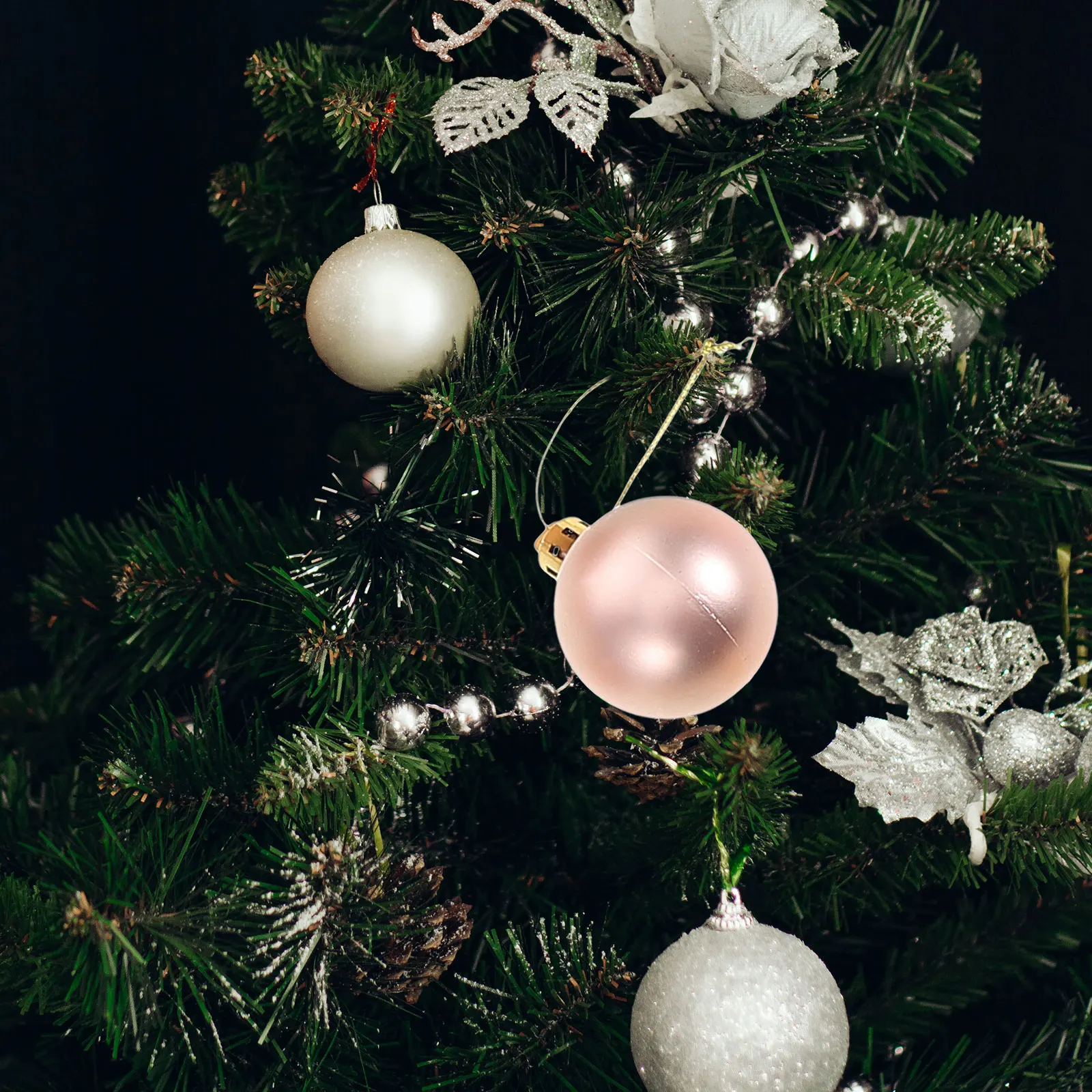 

100 Pcs Christmas Ball Decorations Mini Balls Ornaments Orange Artificial Indoor