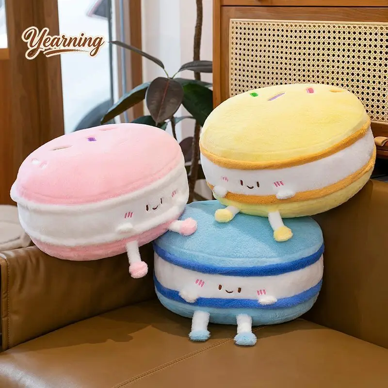 

Macaron Dessert Pillow Cartoon Hamburger Cushion Bedroom Sofa Backrest Pillow