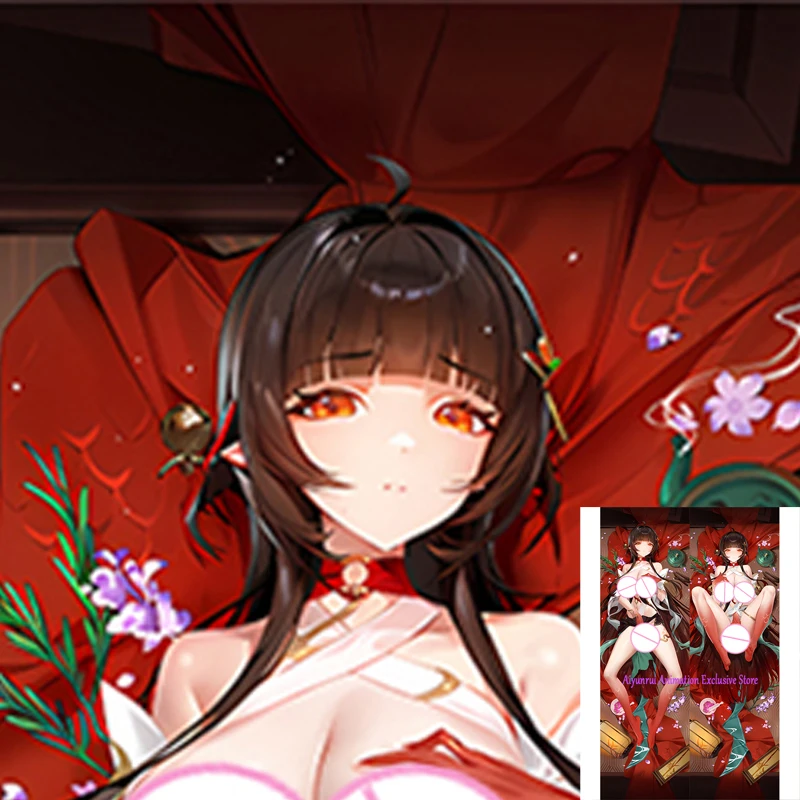 

Anime Dakimakura Pillow Case Lingsha Sexy and Busty Beautiful Girl Double-Sided Halloween