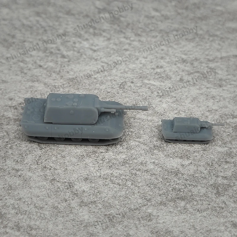 5PCS 1/700 1/350 Scale Model E-100 Heavy Tank Fighter Vehicle Length 1.5/3CM Resin Armored Battle Car for DIY Hobby Collection