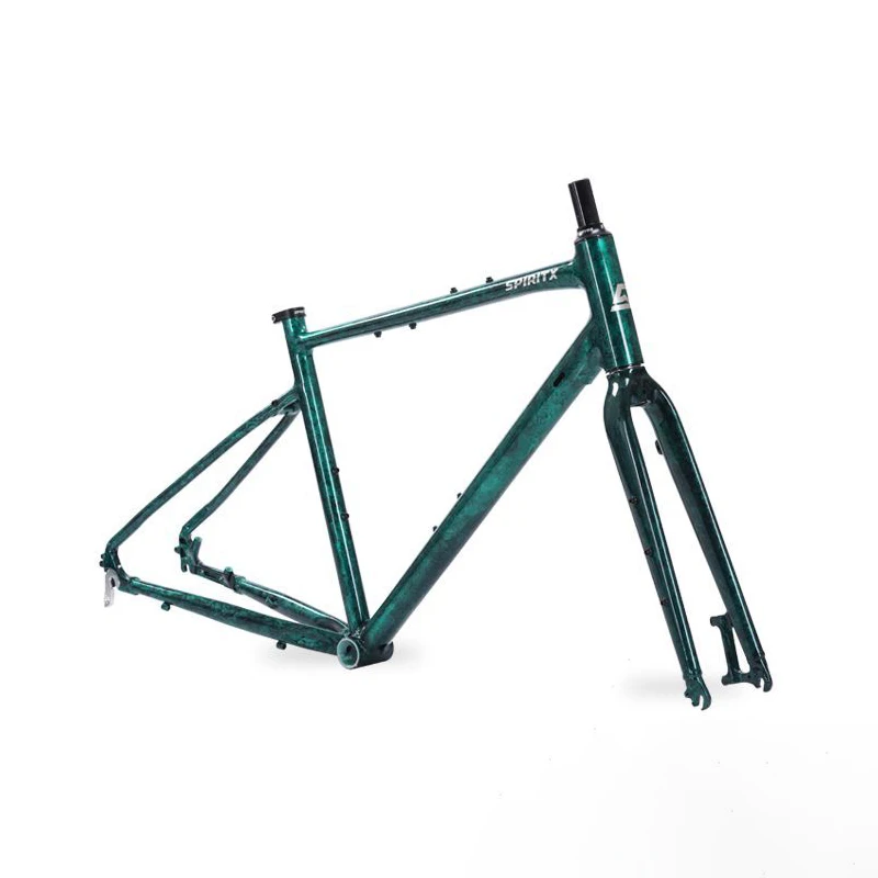 Cuadro de Bicicleta de Gravel de 43cm/47cm/52cm, B.B 44x68mm O.L.D, Delantero 100mm/Trasero 135mm, Freno de Disco, Aleación de Aluminio, Cuadro de Bicicleta de Carretera y Gravel