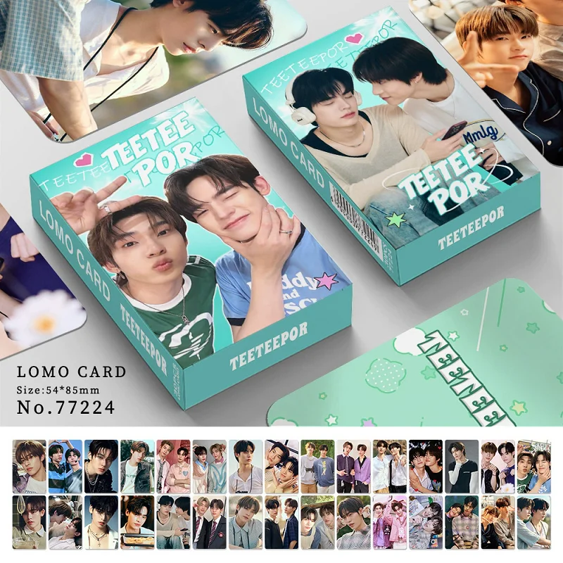 30Pcs/Set Thai BL Couple TEETEEPOR Double Sided Lomo Cards TeeTee × Por HD Print Photo Cards for Fans Collection & Gift