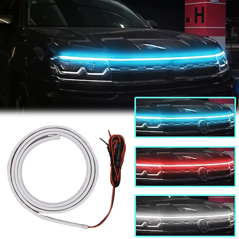 

180CM Dynamic LED Daytime Running Light For SUVs Trucks Vans Jeep Waterproof Flexible Car DRL LED 12v