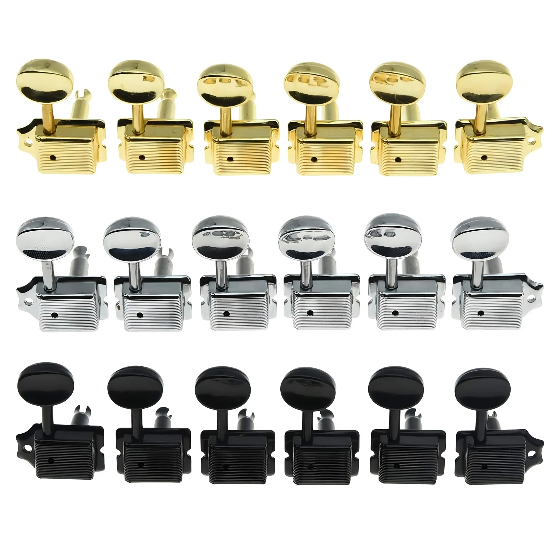 1:15 6R Split Retro Electric Guitar Tuners Semi-Enclosed Tuners String Adjustment