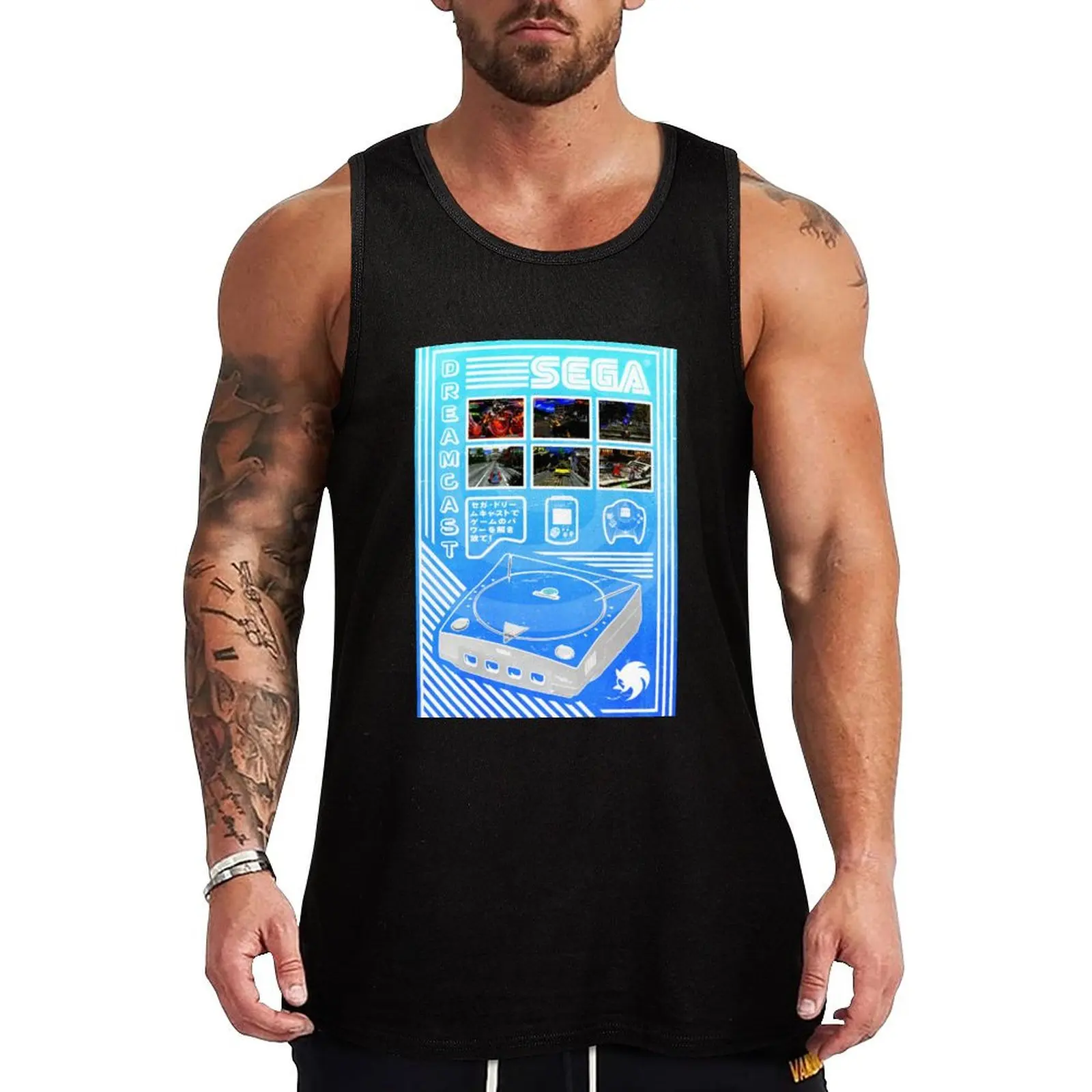 

Sega Dreamcast Vector Design Tank Top T-shirt male Sports shirt man