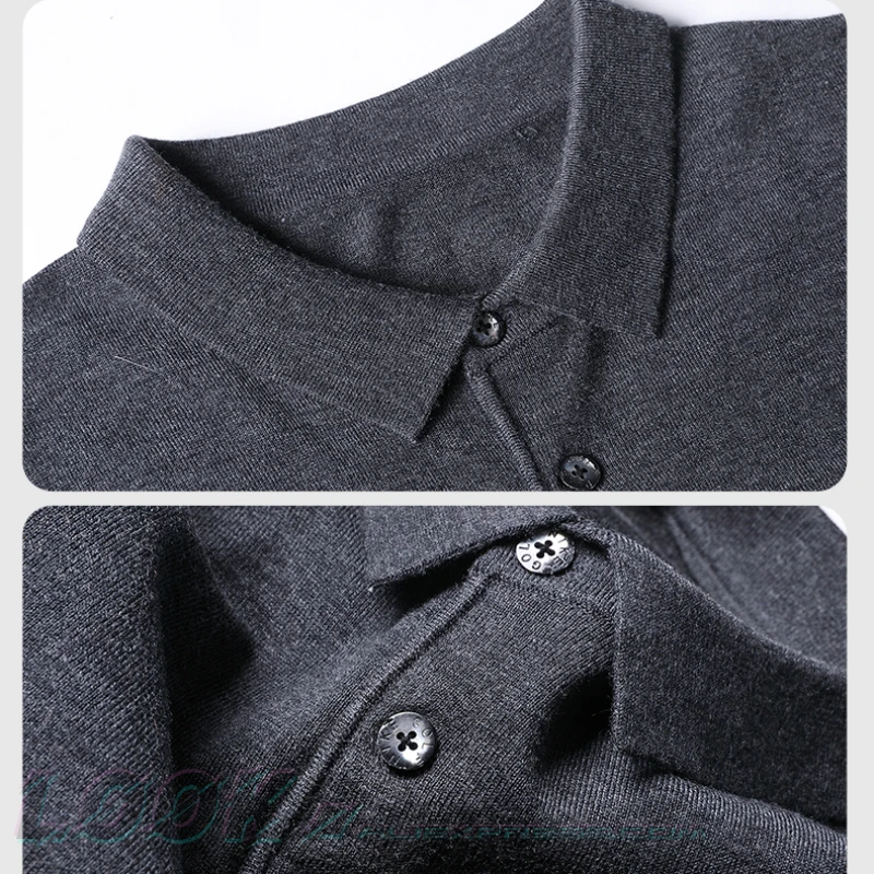 Men Autumn Long Sleeve Wool Blend Solid Color Polo Neck Pullover Sweater Casual Innerwear Sizes M-4XL Multiple Colors Available