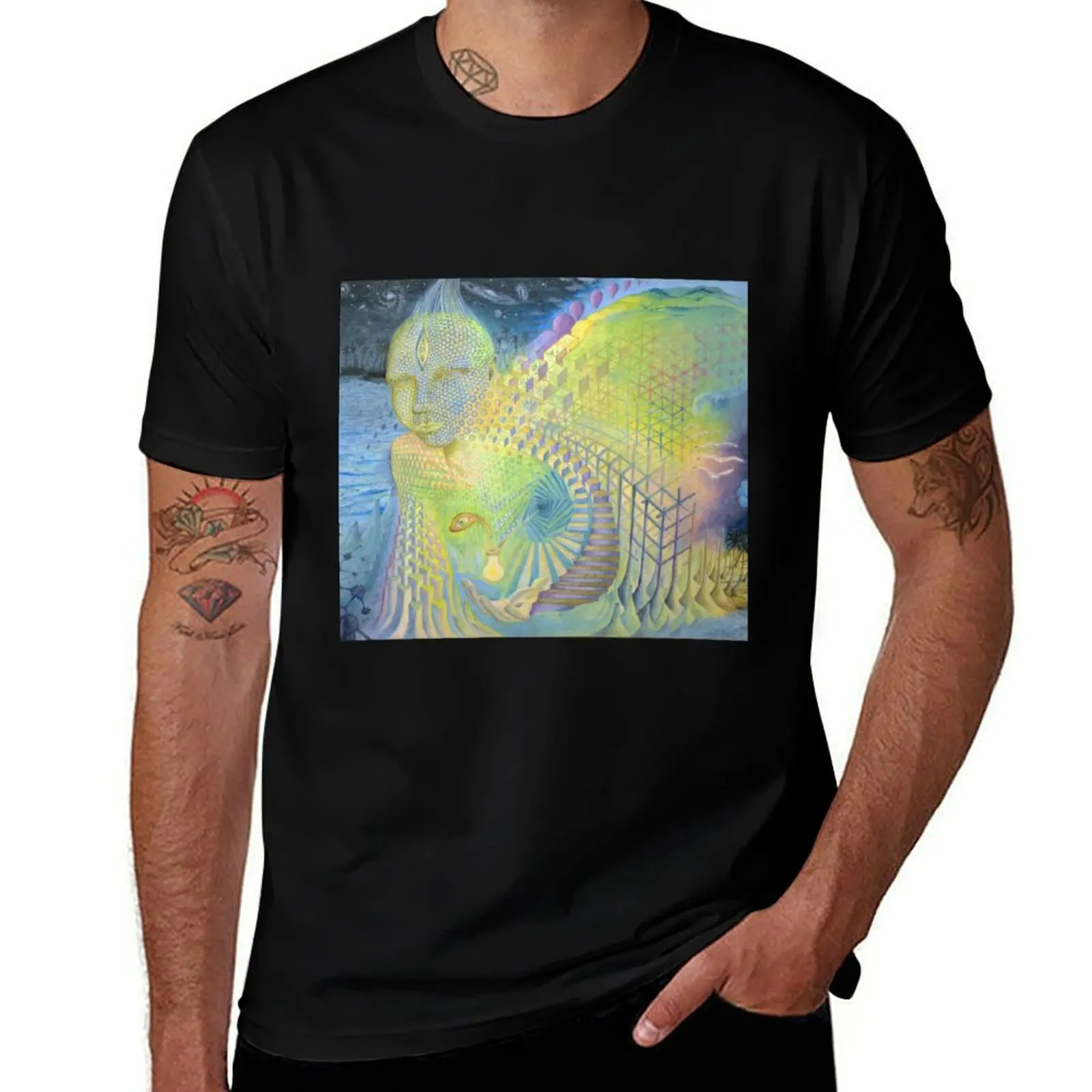Spirit of molecule T-Shirt Stain Resistant Casual Tee T-Shirt