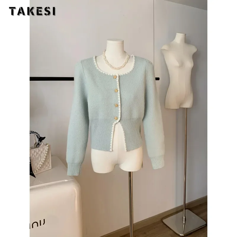 2023 Winter Luxury Elegant Style Single Breasted Round Neck Jacket Women Casual Fashion Slim Fit Elegant Office Lady Chic Coat