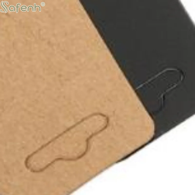 

100pcs 5x12cm Foldable Kraft Paper Packing Cards For DIY Jewelry Display Holders Handmade Necklace Bracelet Retail Price Tags