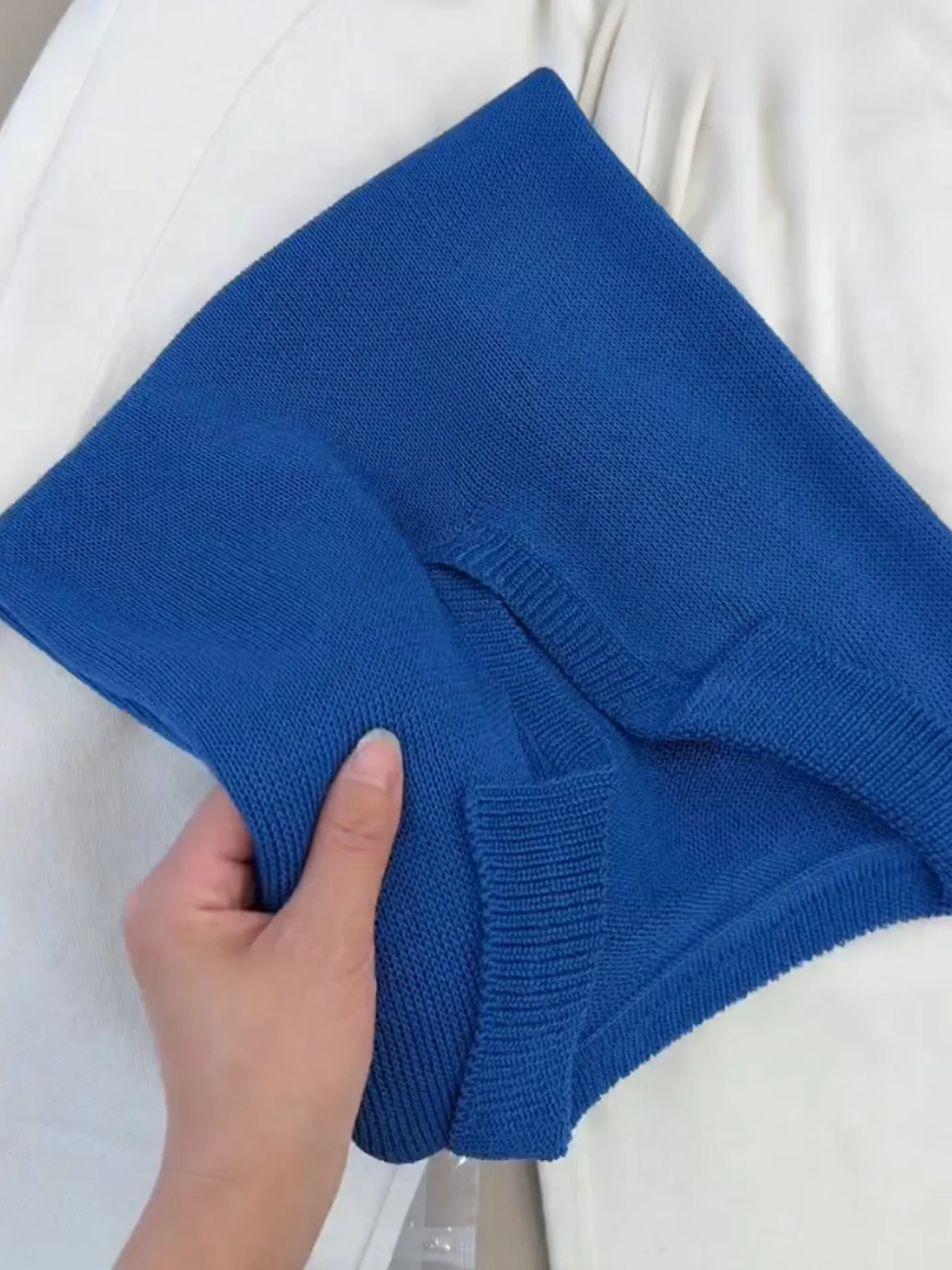 Top de Punto de Seda de Hielo Transpirable y Aadable a la Piel, Color Puro, Manga Corta, Estilo Simple y Casual, Antienveje...