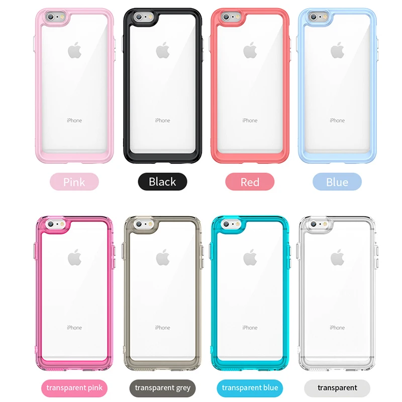 Casing untuk iPhone 6S Plus iPhone 11 13 12 14 Pro Max 7 8 SE 6 7 8 6S Plus Penutup Bening Tahan Benturan Casing Transparan iPhone 6S Plus