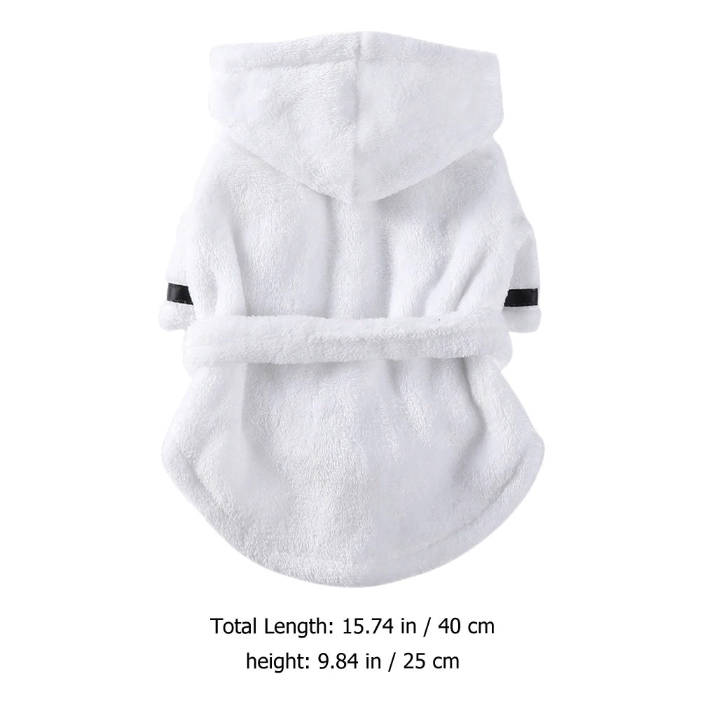 

Pet Bathrobe Puppy for Small Dogs White Bathrobes Doggy Puppies Household Towel