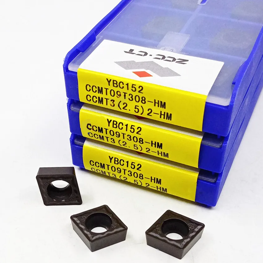 ZCC.CT CCMT060204-HM YBC152/CCMT060208-HM YBC152/CCMT09T304-HM YBC152/CCMT09T308-HM YBC152 CNC carbide inserts 10pcs/box