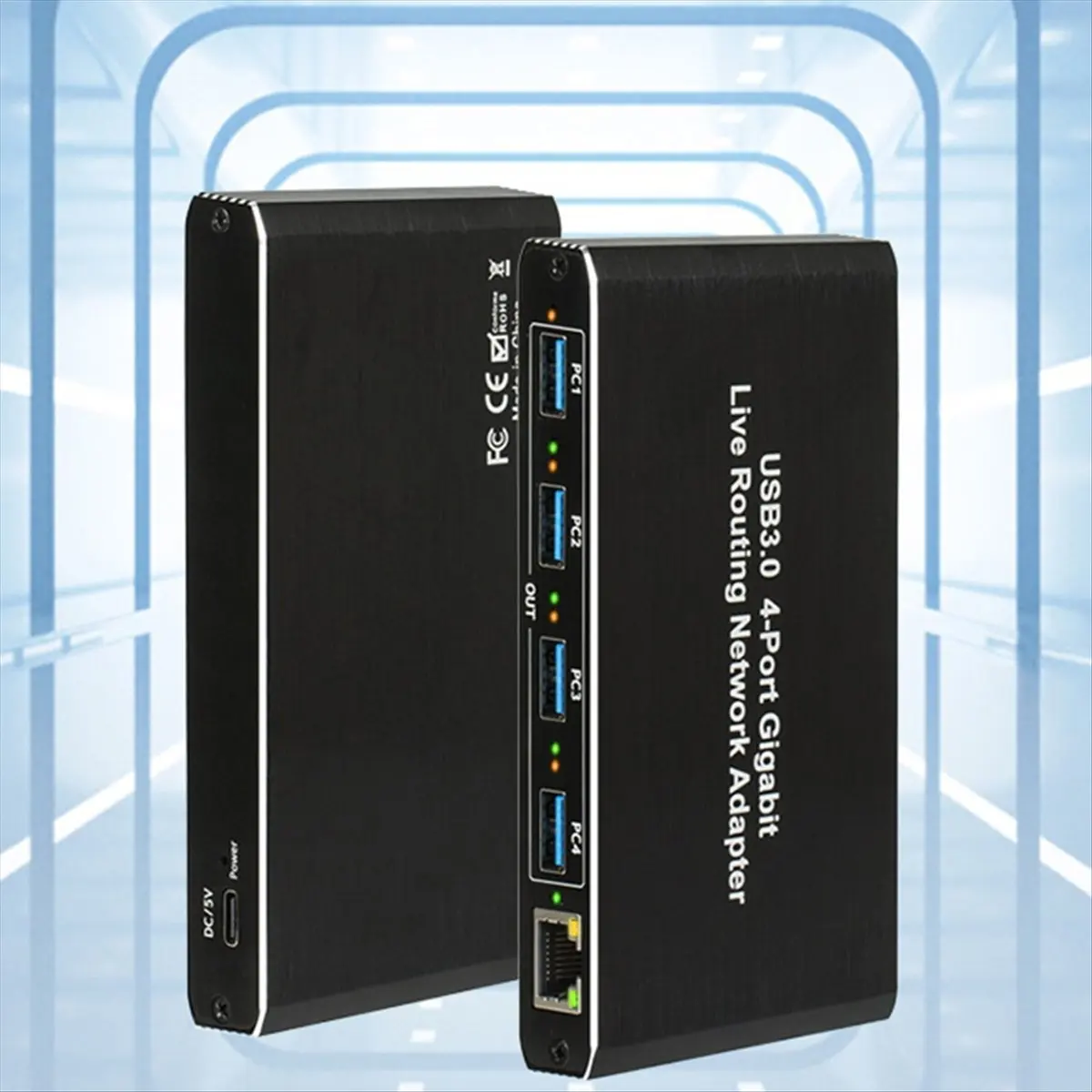 A350Z USB3.0 Gigabit Network Adapter Plug and Play Driver-Free 4-Port Gigabit RJ45,for Computers, Live Streaming Equipment Relia