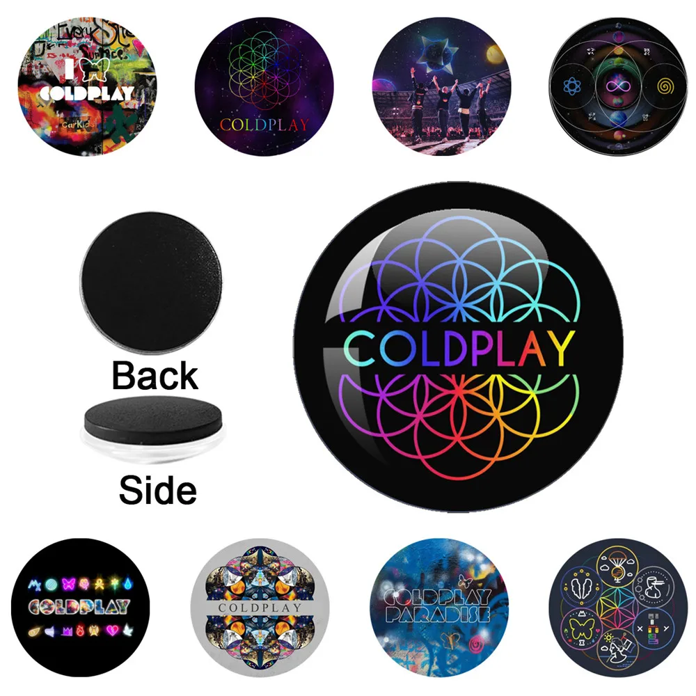 Music Of The Spheres Rock Coldplay Band Hot Music Fridge Glass Magnetic Refrigerator Decoration Stickers Note Holder Home Decor