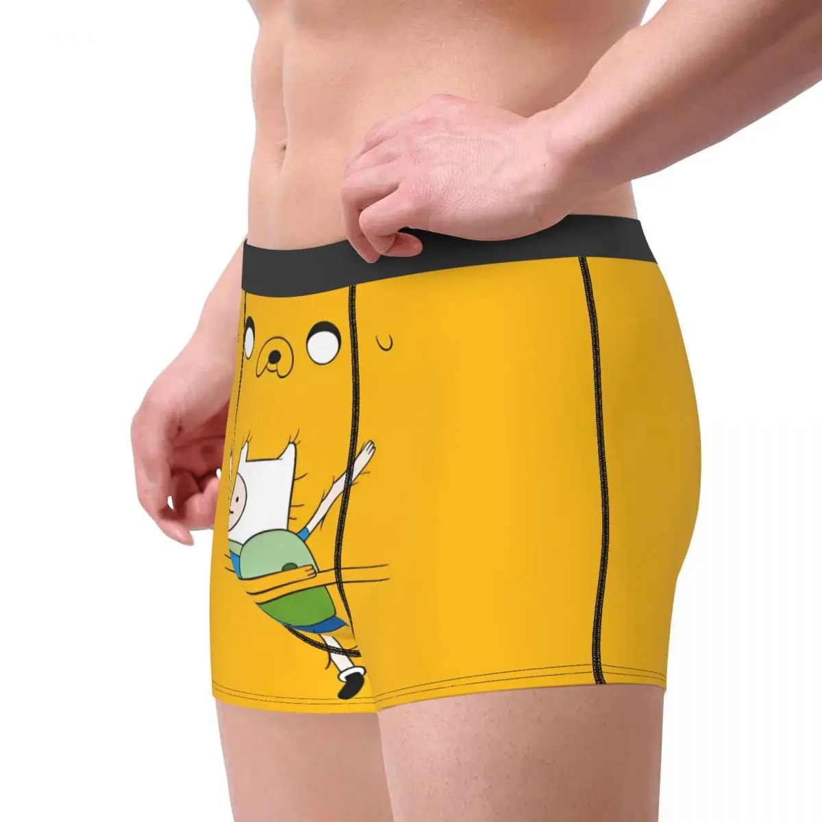 Finn And Jake Men's Underwear Cartoon Anime Boxer Shorts Panties Funny Soft Underpants for Homme S-XXL