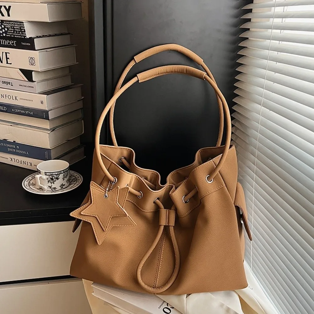

Retro Large-capacity Tote Bag Soft PU Leather Shoulder Bag Women's Bags