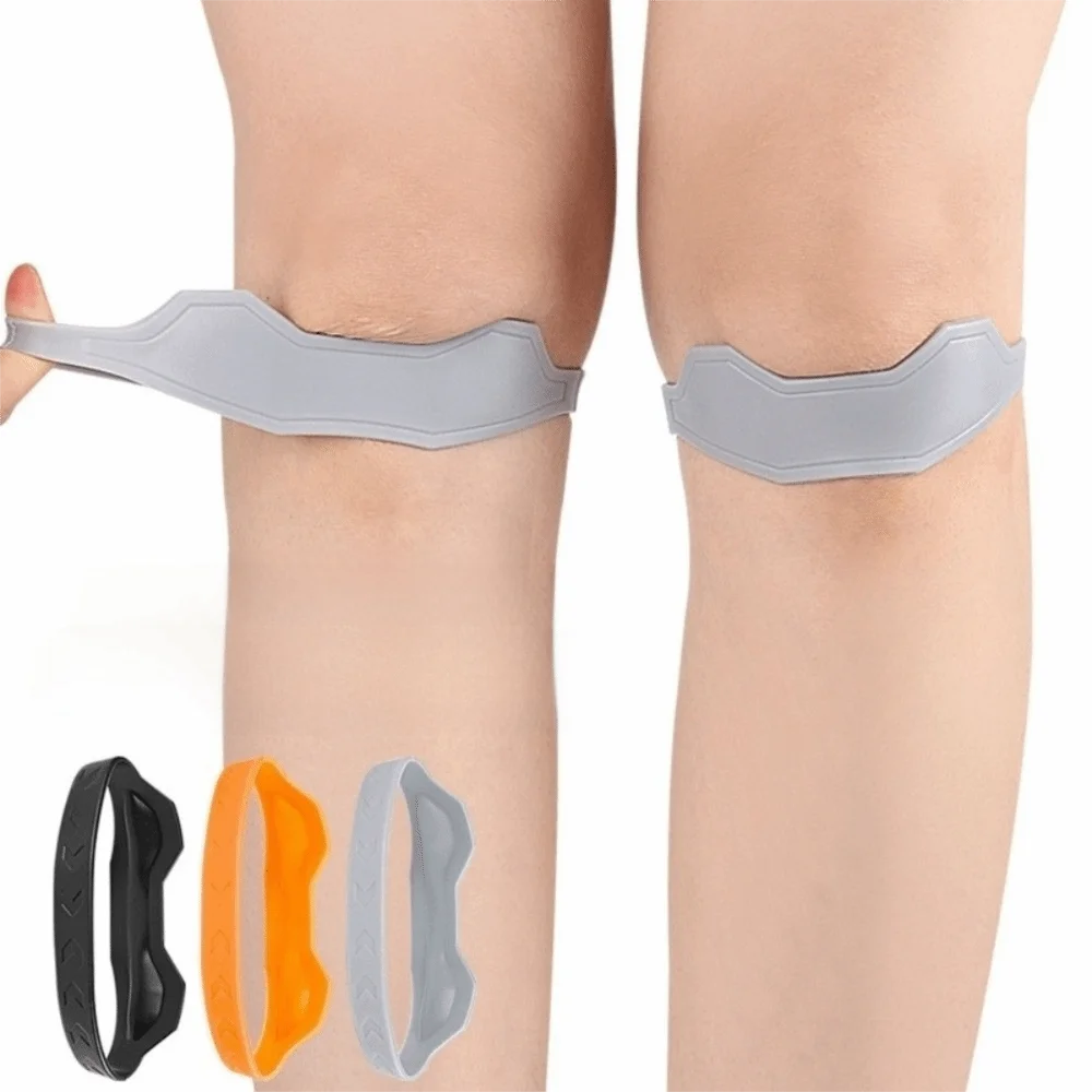 Silicone Patella Tendon Knee Straps Flexible Fixed Protection Patella Knee Strap Supportive Knee Sports Support Band Knee Care