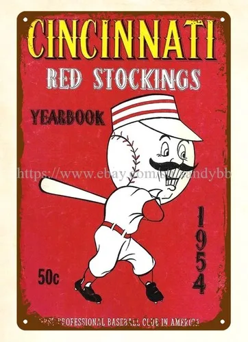 metal wall art 1954 baseball  Yearbook metal tin sign