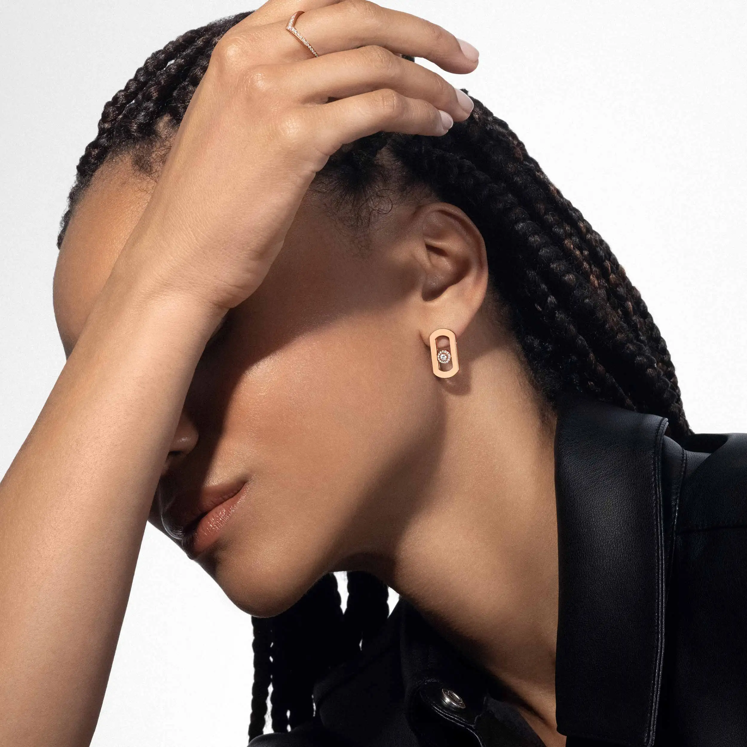 Pure silver s925 novel luxury gold earrings SO MOVE series messik-style women's brand gift fashionable earrings