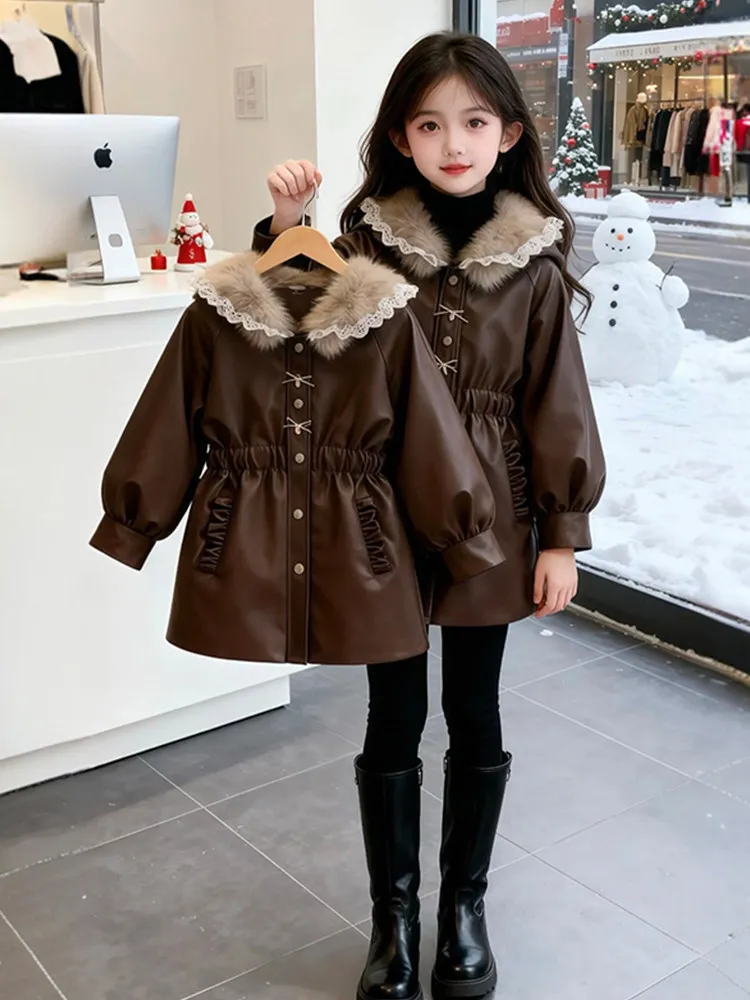 girls-fur-coat-winter-new-korean-sle-padded-hooded-knot-parka-jaet-warm-thiened-long-sve-middle-length-coat