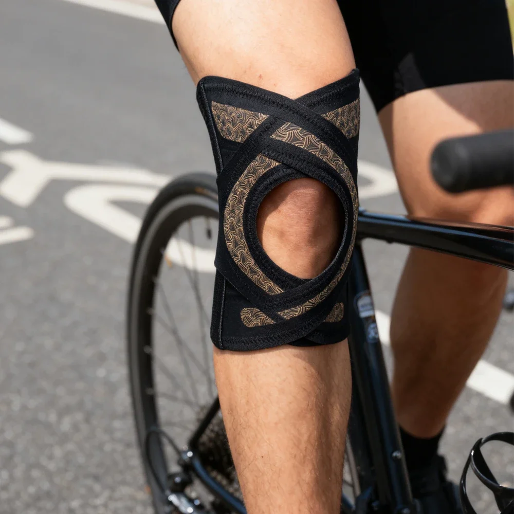 1 Stück verstellbare Kniebandage für Männer und Frauen – Kniestabilisator für Kompression und Schmerzlinderung – ideal bei Arthritis, beim Sport – Detail 11