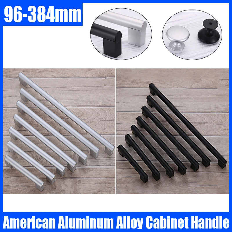

1PCS 96-384mm Aluminum Alloy Cabinet Handle American Style Wardrobe Door Handle Drawer Knobs Cupboard Pulls Furniture Handle