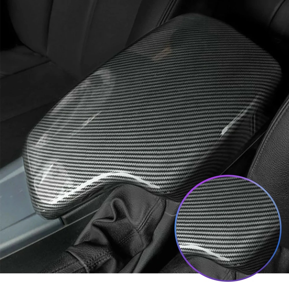 ABS Carbon Fiber Color Center Console Armrest Storage Box Protection Cover Trim For BMW F30 F32 F34 3 4 Series 2013-2019