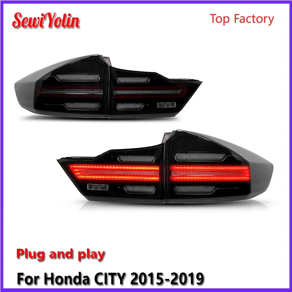 

Car LED Tail Light Assemblies For Honda CITY 2015-2019 Auto Fog DRL Brake Turn Signal Lamp Plug And Play