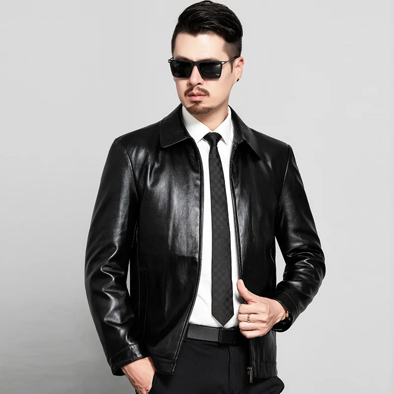 

Nature Leather Jacket Men 2024 100% Sheepskin Man Genuine s for Spring Autumn 's Coat Casual Xhl317