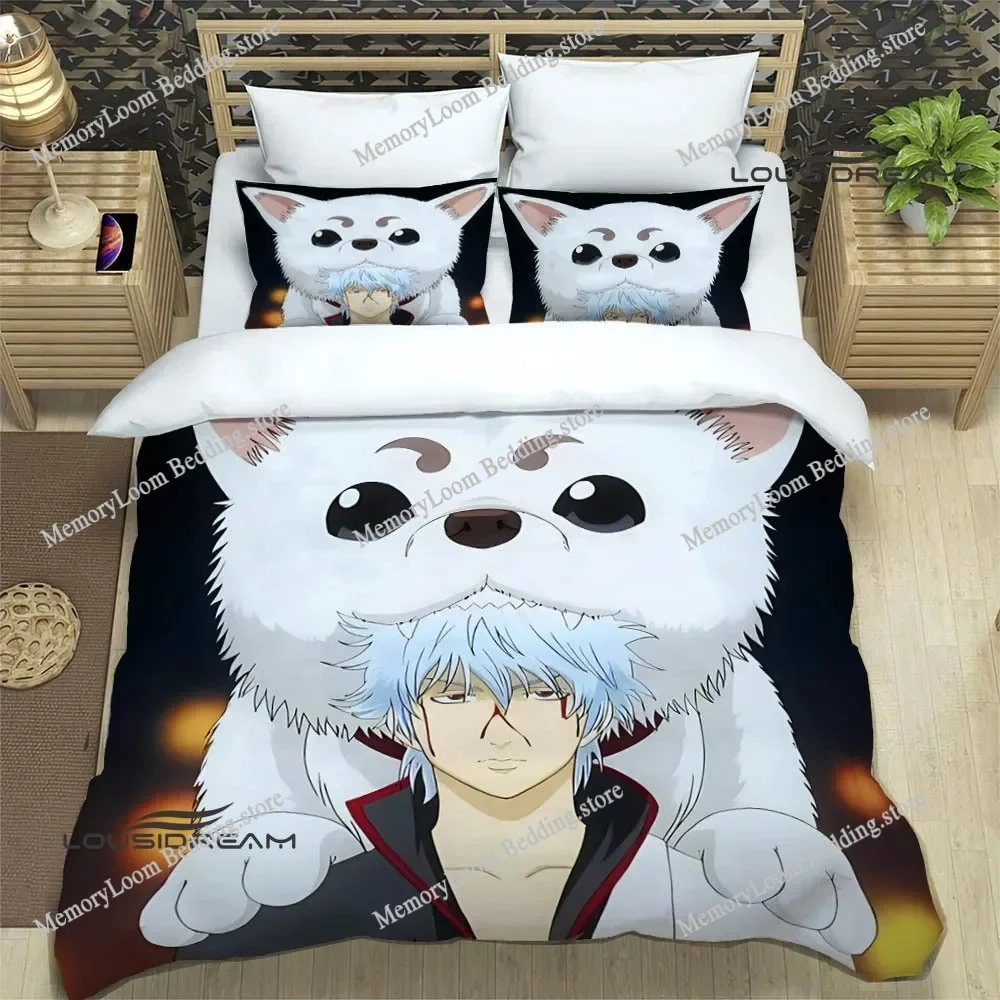 

GINTAMA Cartoon Printed Bedding Sets Exquisite Bed Supplies Set Duvet Cover Bed Comforter Set Bedding Set Luxury Birthday Gift