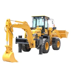 China Factory Epa Engine Wheel Loader Mini Backhoe Excavator Loader 4x4 Backhoe Loader For Sale