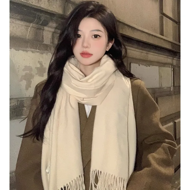 

Luxury Winter Wool Scarf Women Cashmere Warm Pashmina Brand Foulard Female Shawls Wraps Thick Soft Bufanda Scarves Stole 2025