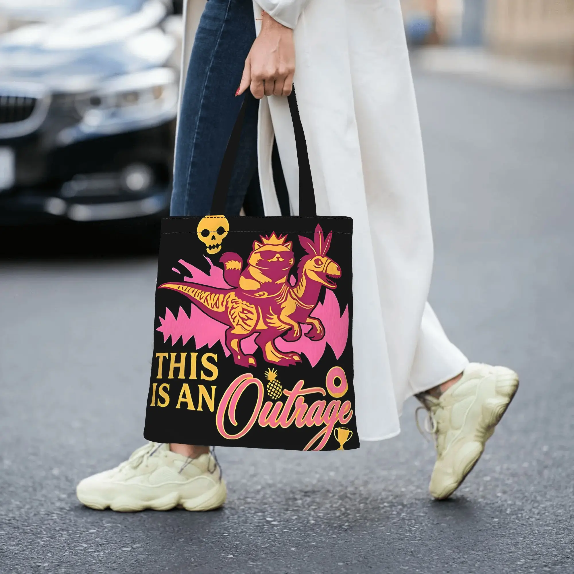 Dungeon Crawler Carl canvas tote bag,  urban style for daily shopping and casual outings